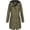 green, variant on Women's Outdoor Mountaineering Medium Long Jacket Trench Coats for Women Waterproof Long Hooded Rain Jackets Lightweight Button Down Workout Windbreaker with Pockets black 2XL