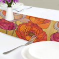 thumbnail image 4 of Yayeee Table Runner 90 inches Long Home Kitchen Dinning Party Decoration, Orange Abstract Floral, 4 of 7
