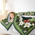 thumbnail image 3 of spefrowx Folk Green Lily Witch Twin Bedding for Women, Moss Mushroom Star Print Bedding Comforter Set, Reversible, 7 Pieces, 3 of 6