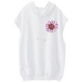 thumbnail image 4 of Xuyuer Women's Fashion Casual Short Sleeve Hawaiian Print Pocket Drawstring Hoodie Top - Relaxed Sweatshirt with Tropical Pattern for Everyday Style, 4 of 5