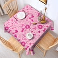 thumbnail image 2 of Pink Breast Cancer Square Tablecloth,Waterproof Square Table Cover,Wipeable Spillproof Washable Table Cover for Home Kitchen Party Decor 42"X42"(107x107cm), 2 of 6