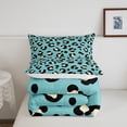 thumbnail image 5 of YST Teal Leopard Print Bedding Set Full Beige Animal Printed Comforter Set, Wild Cheetah Duvet Insert African Wildlife Quilt Set, Safari Leopard Bedding Comforters & Sets Turqoise Black Decor, 5 of 6