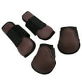 thumbnail image 3 of Bottes pour Jambes de Cheval, Bottes de Tendon de Cheval Multifonctions Résistantes aux Chocs Confortables Réglables Faciles à Ajuster en Néoprène PU pour Saut pour Compétition pour Équitation Ensemble de Marron m, 3 of 7
