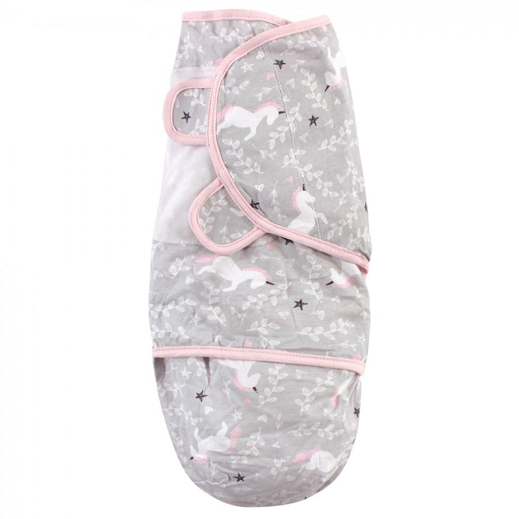 【高額売筋】 Infant Baby Hudson Girl 0 Unicorn, Gray Wrap, Swaddle Cotton ブランケット・おくるみ