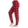 thumbnail image 2 of Just Love Loop Terry Tie Dye Jogger Pants for Women (Terry Fabric Red Black Buffalo Plaid, 2X), 2 of 3
