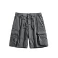 thumbnail image 2 of SDNall Mens Sports Leisure Elastic Waist Multi-Pockets Relaxed Summer Shorts Pants, 2 of 9