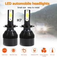 thumbnail image 3 of 2 bombillas LED C6 para faros delanteros de coche 36 W 6500 K 8000 lm COB faro automático (H7) Ndcxsfigh Accesorios para autos y motos, 3 of 8
