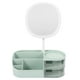 thumbnail image 1 of Porta cosméticos con espejo cosmético, soporte para brochas de maquillaje, organizador de cosméticos de escritorio, 1 of 8