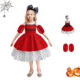 thumbnail image 2 of Vestido de Halloween para niñas, vestido estampado, disfraz de bruja para juego de rol, disfraz de mascarada, 2 of 9