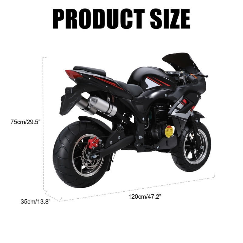 Floseru 49cc Kids Dirt Bike, 4-Stroke Gas Power Motocross, Dirt Bike for Kids, Off Road Mini Motorcycle, 8 Inch Wheel Mini Motorcycle, Gas Pocket Motorbike with Front Rear Disc Brakes
