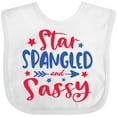 thumbnail image 3 of Inktastic 4th of July Star Spangled and Sassy with Arrow and Stars Boys or Girls Baby Bib, 3 of 4