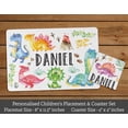thumbnail image 3 of Printtoo Kids Placemat & Coaster Set Personalized Gift Kids,Birthday Christmas Gifts For Boys,Dinosaur-8x11.5 Inch, 3 of 4