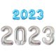 thumbnail image 1 of Globos con números de aluminio 2023 para fiestas de Año Nuevo 2023, suministros para decoraciones de graduación, 1 of 5