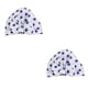 thumbnail image 1 of Billuyoard Gorros secos para ducha con estampado de flores, resistente al agua, banda elástica, dobladillo, sombrero colorido para baño, mujeres, niñas, punto morado 2piezas Billuyoard CBP379835, 1 of 6