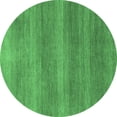 thumbnail image 1 of Ahgly Company Indoor Round Abstract Emerald Green Modern Area Rugs, 8' Round, 1 of 4