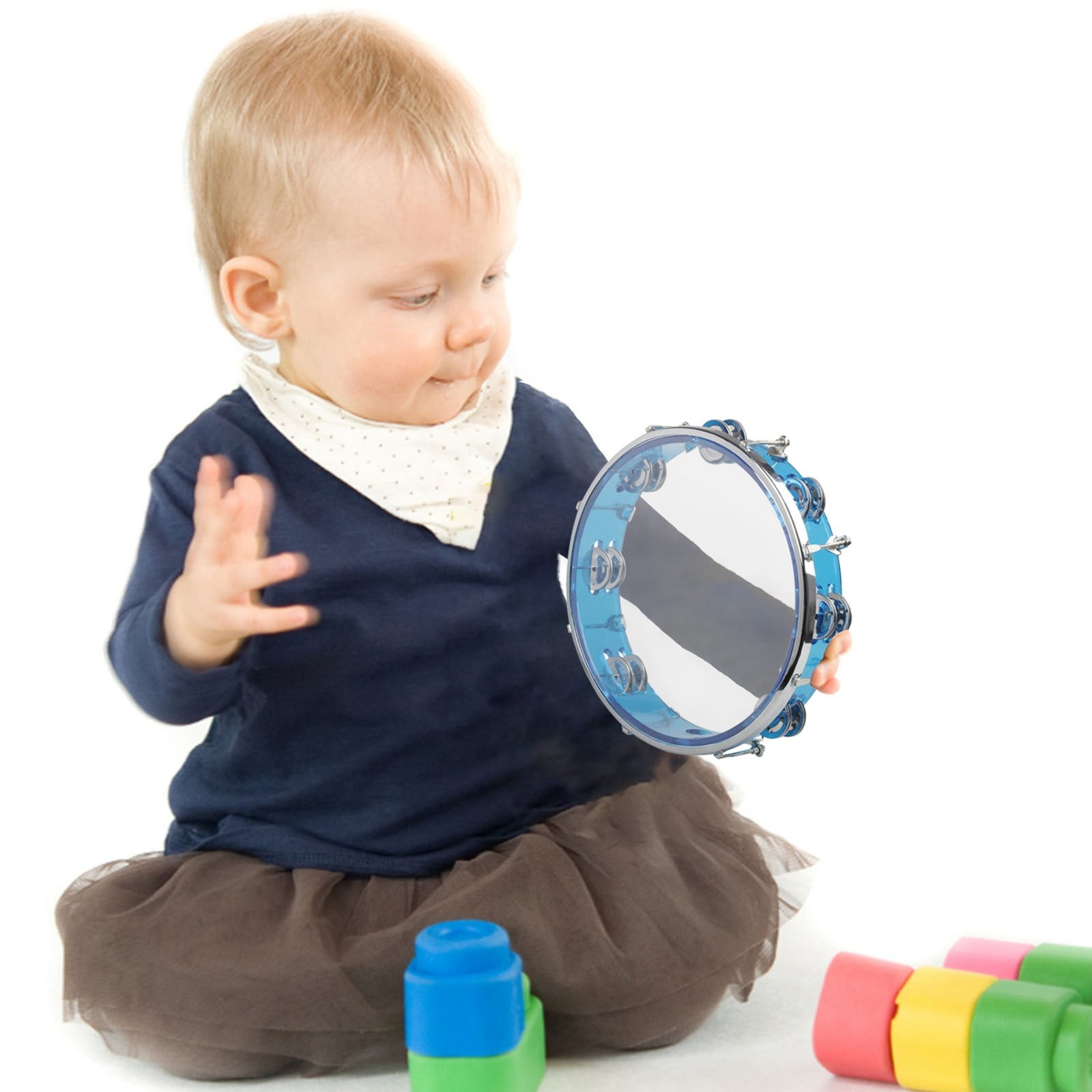 10 Inch Handheld Tambourine Set Double Jingle Percussion Instrument For Kids And Adults For Performances And Music Education