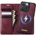 thumbnail image 1 of Compatible con Funda Billetera Desmontable para iPhone 16 Pro Compatible con Magsafe, Soporte para Tarjetero con Bloqueo RFID y Tapa de Cuero PU 2 en 1 Funda Magnética a prueba de Golpes, 1 of 9