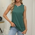 thumbnail image 5 of SNKSDGM Female Spaghetti Strap Tank Top Flowy Womens Tank Tops Athletic Crop Spring and Summer New Vest Round Neck Sleeveless T Shirt Split Loose Top Xxl, 5 of 7