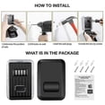 thumbnail image 3 of 26-27 Wall Mounted Key Safe Box Mini Storage Key Storage Lock Box Waterproof Cover, 3 of 5