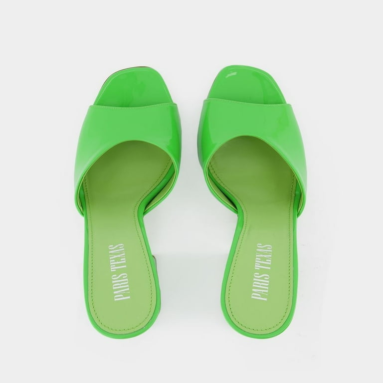 サンダル・ミュール Holly Anja Mules - Paris Texas - Kiwi - Leather Paris Texas Woman Holly Anja Mules - Kiwi - Leather Green