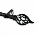 thumbnail image 2 of Rod Desyne 1" Flora Curtain Rod, 28-48", Black, 2 of 3