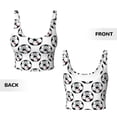 thumbnail image 5 of Haiem Happy Football Pattern Womens Sports Bra - U Neck Padded Low Impact Yoga Bra Workout Crop Top Gym Moisture-Wicking Workout Vest -Large, 5 of 9