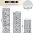 thumbnail image 4 of Gray Geometric Diamond Striped Pattern Kitchen Rugs Sets Of 3,Kitchen Runner Rugs Non Skid Washable,Decorative Kitchen Floor Mats for Kitchen,Sink,Laundry,17"x30"+ 17"x47" + 17"x59", 4 of 6