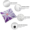 thumbnail image 4 of BANET Abstract Flower Outdoor Decorative Throw Pillow Cover Purple Grey Two-Tone Blossom Floral Design Cushion Covers Geometry Modern Square Pillowcase for Home Couch Bed Decor White, 4 of 5