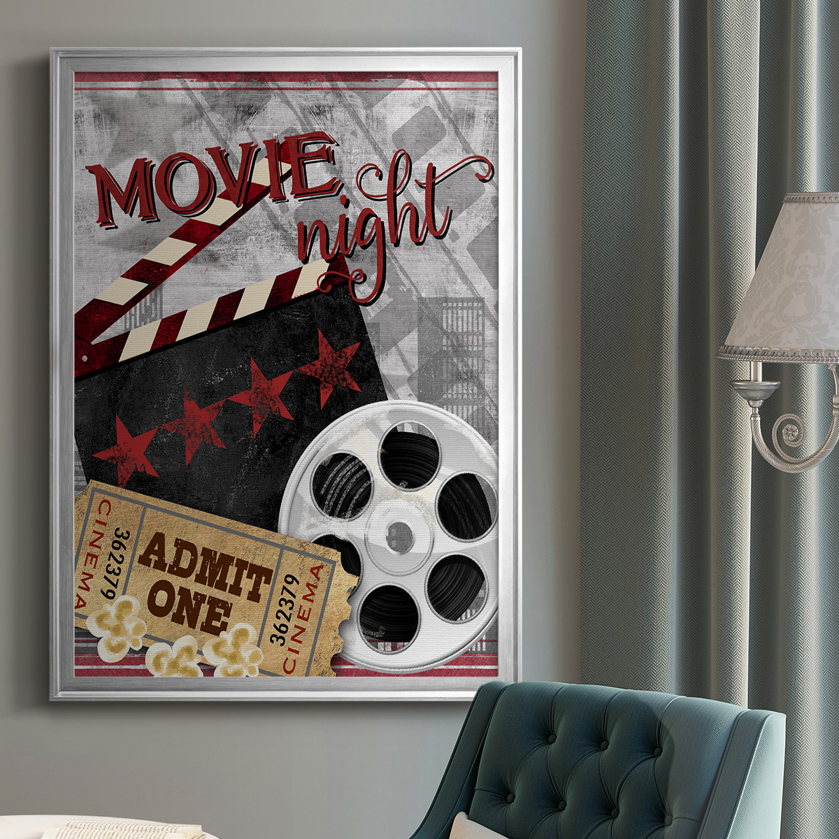 Movie Night II Premium Framed Print - Ready to Hang