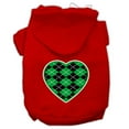 thumbnail image 4 of Mirage Pet Argyle Heart Green Screen Print Pet Hoodies Grey Size Lg, 4 of 10