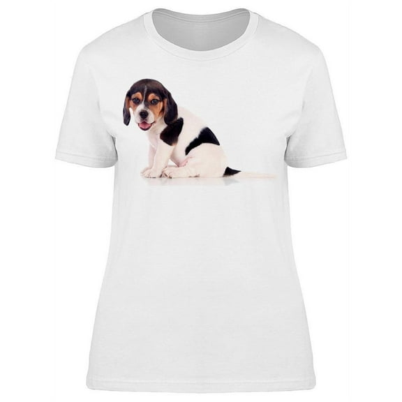 Beagle Puppy Sitting T-Shirt Women -Image by Shutterstock, Female Large