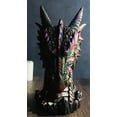 thumbnail image 6 of Medieval Fantasy Hydra Fin Red Spiked Dragon Head With Bright Eyes Statue 8"H, 6 of 7