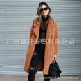 thumbnail image 2 of British style mid-length lapel cashmere coat, 2 of 5