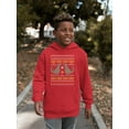 thumbnail image 2 of Christmas Dinosaurs Hoodie Juniors -Smartprints Designs,  Medium, 2 of 4