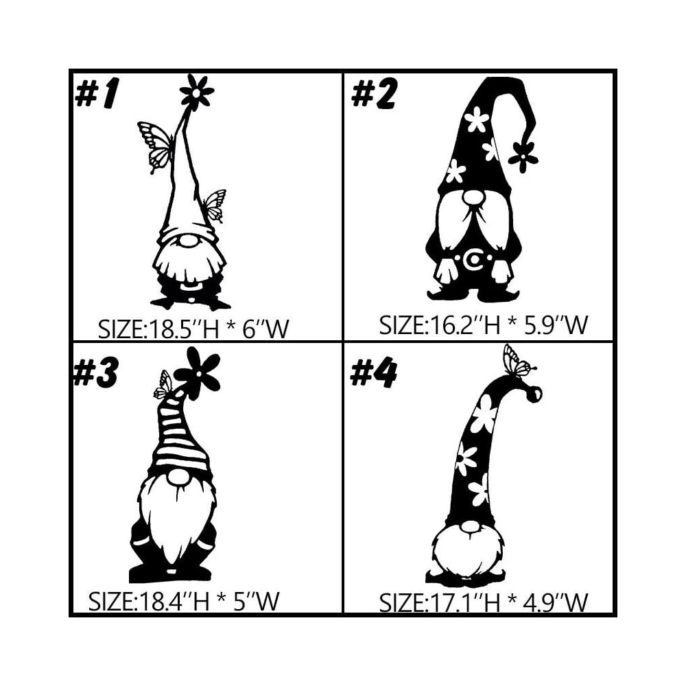 Buy Menard Garden Gnome Silhouette,Stakes Standing Santa Claus Gnome Decorations Cute Silhouette