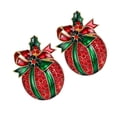 thumbnail image 3 of MasteelfCA 2Pcs Christmas Decor Brooch Pin Rhinestone Creative Apple Shape Brooch Pin Clip for Clothes Scarf Xmas Gift, 3 of 8