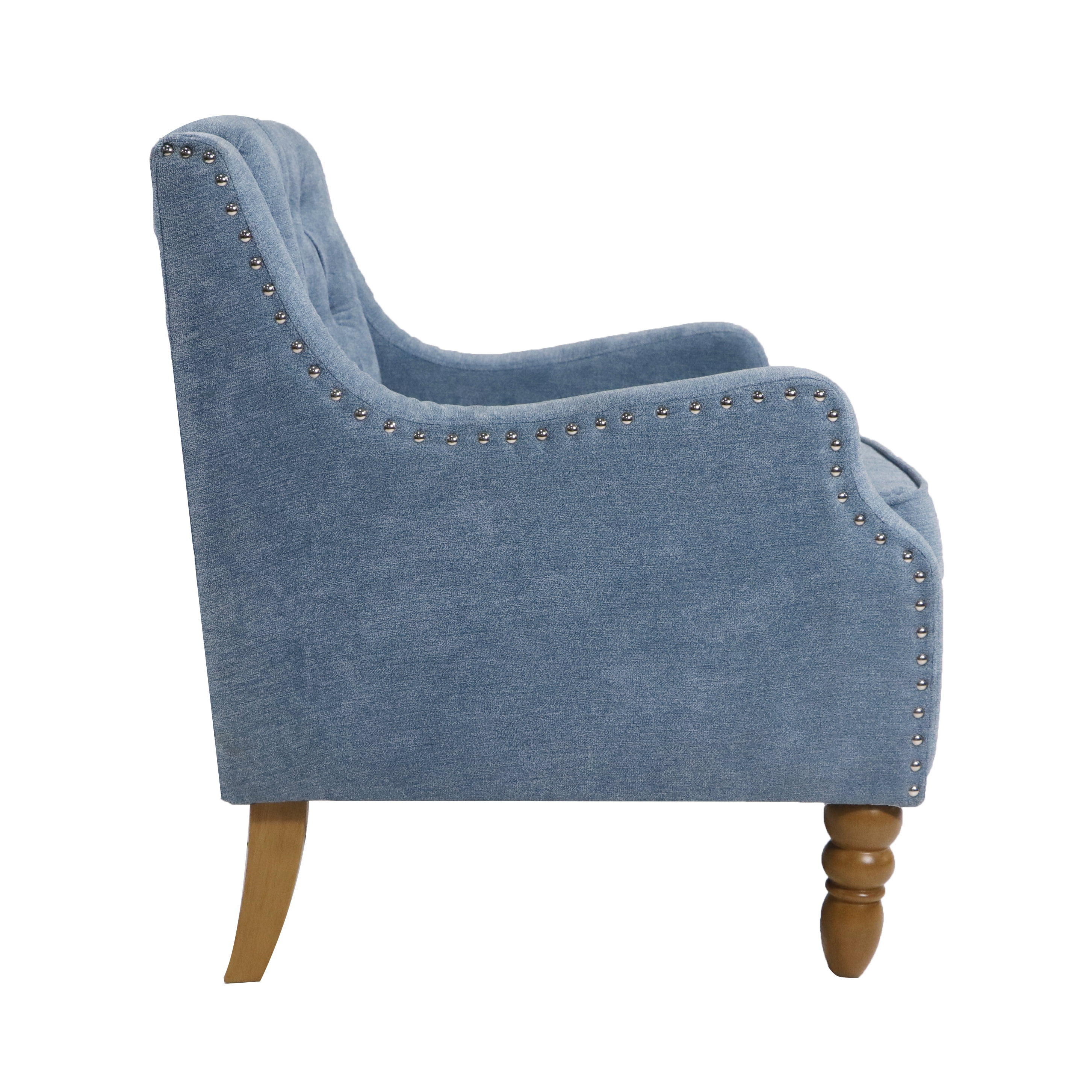 Button Tufted Upholstered Armchair for Living Room