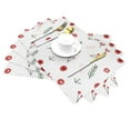 thumbnail image 2 of XMXT 6 Pcs Woven Placemats, Cartoon Hollyhock Graffiti Stain Resistant Anti-Skid Placemat for Kitchen Table, 12 x 18 inches, 2 of 6