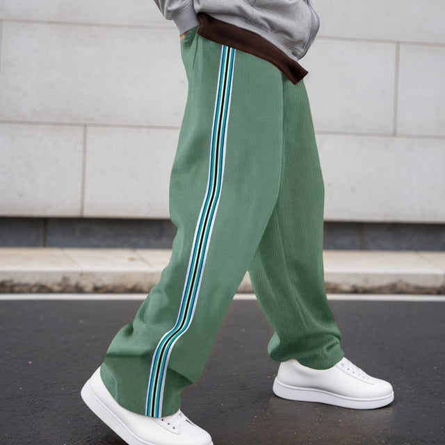 Casual Straight Leg Trousers With Draping And Floor Length Design For Comfortable Daily Wear Men