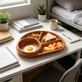 thumbnail image 4 of Rewenti Plateau de Repas Sectionné pour la Rentrée et Ensemble d'Assiettes Légères en Plastique et de Couverts pour la Rentrée, Conçu pour Prévenir le Transfert des Saveurs, 4 of 6