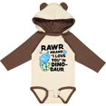 thumbnail image 3 of Inktastic Rawr Means I Love You in Dinosaur Valentine Boys or Girls Long Sleeve Baby Bodysuit, 3 of 5