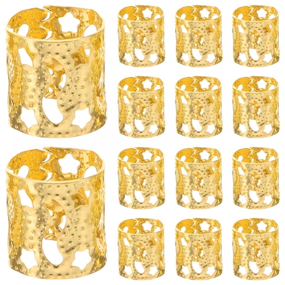 VANIDO Hair Jewelry Cuffs with Zinc Alloy Material Golden Color for Decoration 30pcs