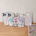 thumbnail image 2 of for iPhone 14 Rubber Clear Case, with Multi-Colored Painting Patterns for Girls Women Shockproof Slim Fit Soft Silicone Cover Drop Protective Phone Case for iPhone 14, A, 2 of 8
