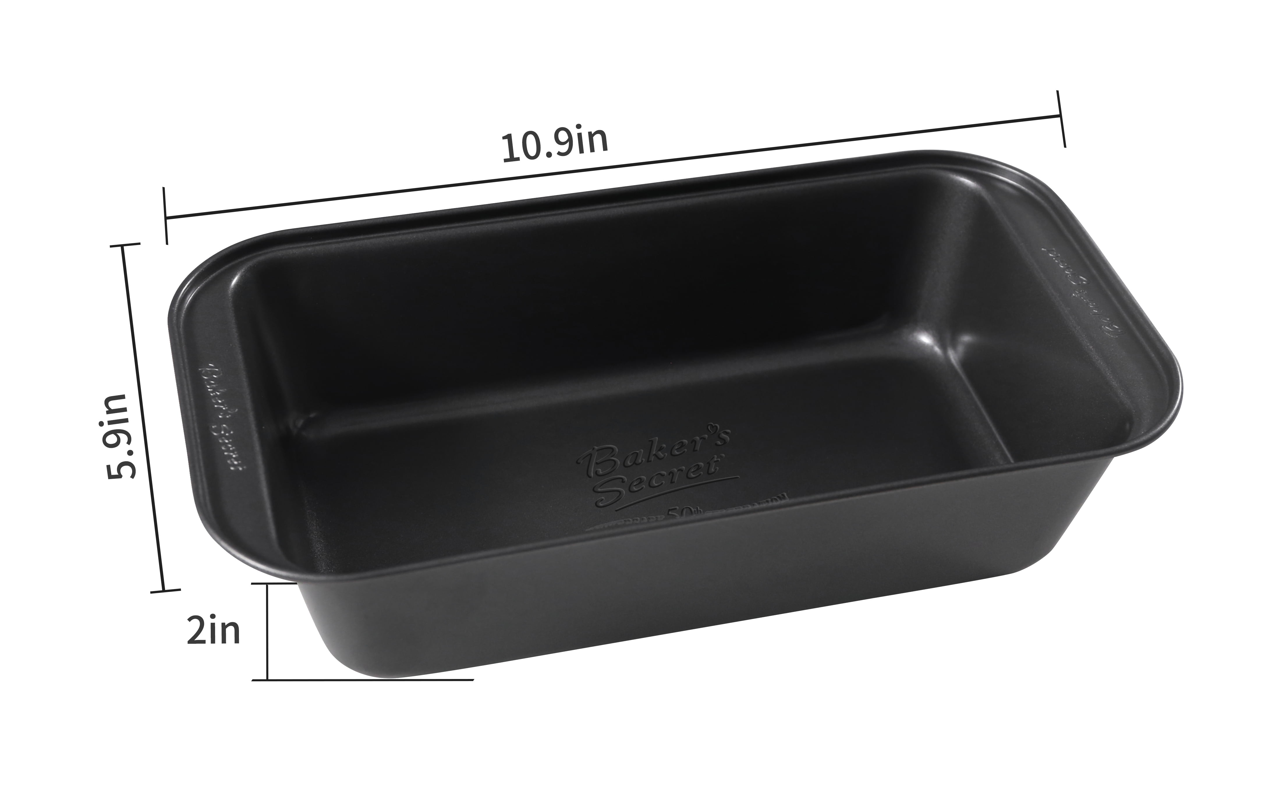 Baker's Secret Gray Nonstick Carbon Steel 5 x 9 Inch Loaf Pan