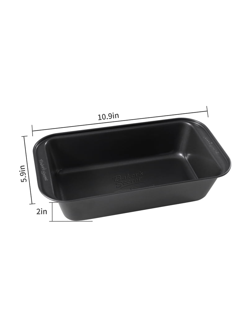 Baker's Secret Gray Nonstick Carbon Steel 5 x 9 Inch Loaf Pan