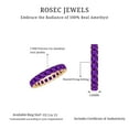 thumbnail image 5 of Rosec Jewels Natural Amethyst Full Eternity Band Ring - Princess Cut Amethyst Ring for Women - AAA Quality - Ready to Gift, 14K Yellow Gold, US 7.00, 5 of 6