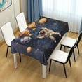 thumbnail image 4 of Yayeee Tablecloths 60" x 120" Rectangle Wrinkle Resistant Party Table Cover, Watercolor Astronaut, 4 of 8