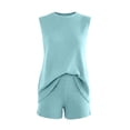 thumbnail image 4 of Womens 2 Piece Short Sets Lightweight Knitwear Sleeveless Loose Fit Summer Top and Shorts Casual Outfits for Women Breathable Summer Sets for Warm Weather, 4 of 4
