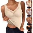 thumbnail image 5 of Tank Tops for Women Shapewear Tank Tops Sleeveless Lace Camisole Thermal Underwear Tummy Tank Tops with Built in Bra, 5 of 5