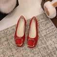 thumbnail image 4 of Viluyesy Womens Ballet Flats, Slip-On Wide Width Round Toe Comfortable Dressy Work Office Shoes Red US5.5, 4 of 6